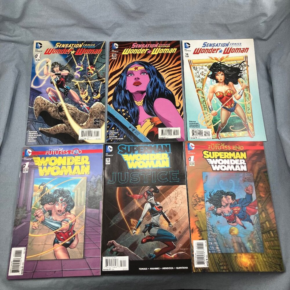 Sensation Wonder Woman DC Comic Book 6 Issues Lot 2014-15 Series + 3D Lenticular